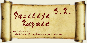 Vasilije Kuzmić vizit kartica